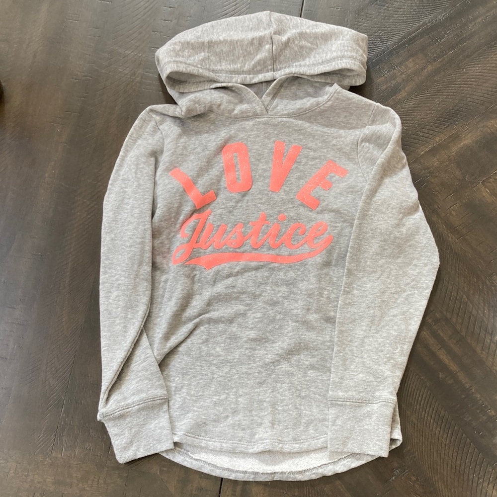 Girls grey Justice sweater